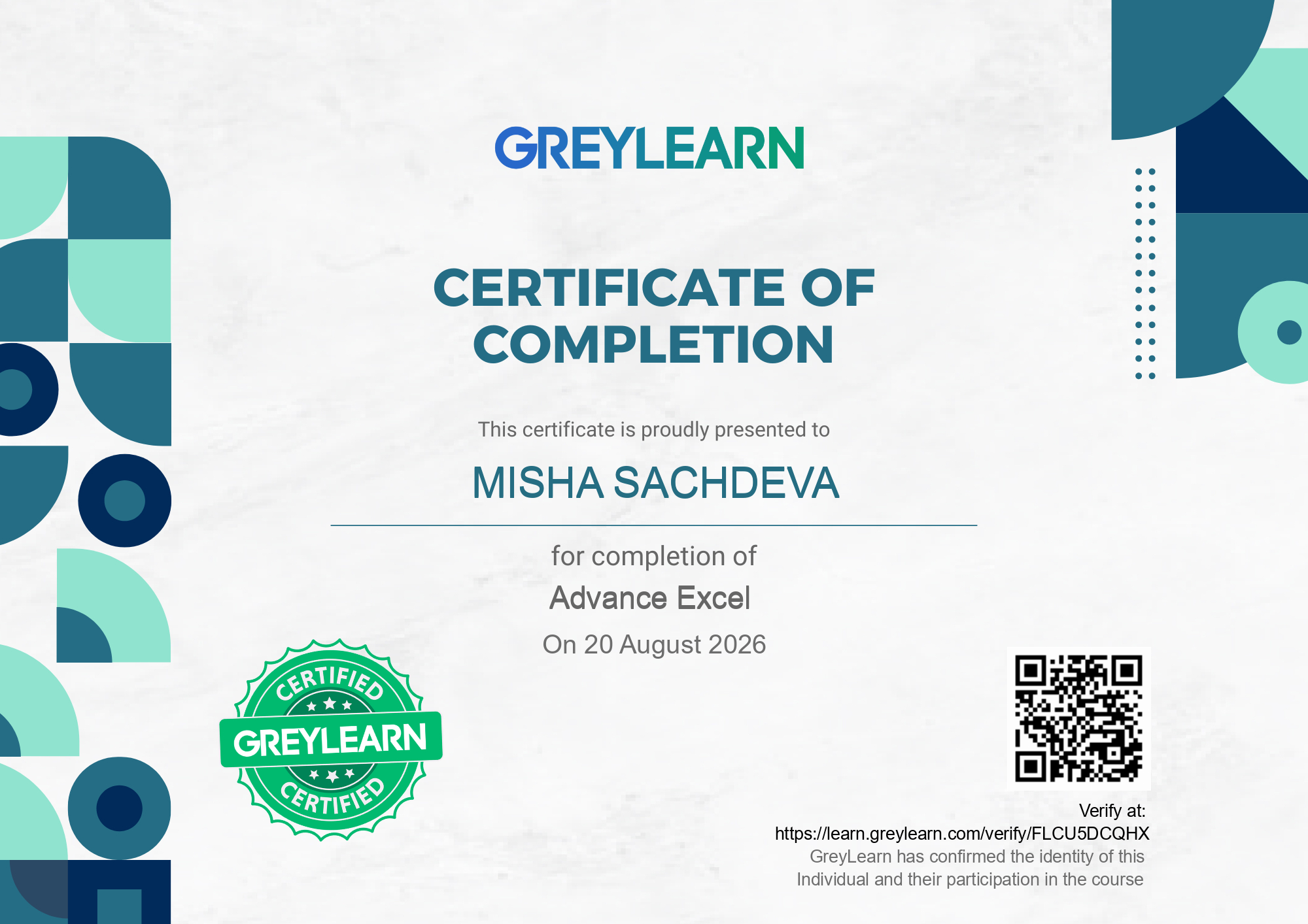 Certificate